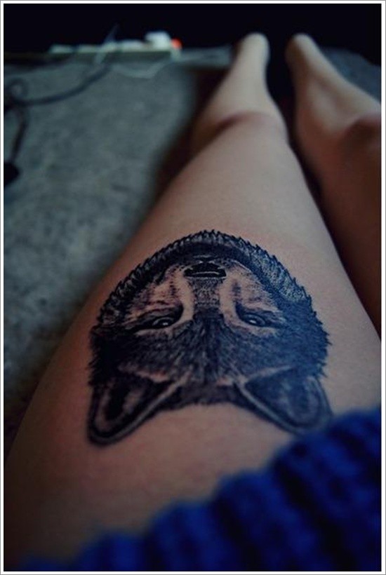 狼头纹身图片受到很多比较有思想的人的青睐图4