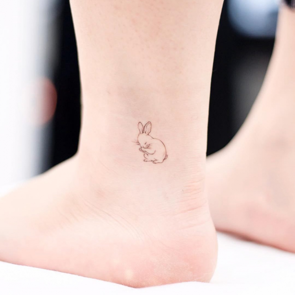 兔子纹身图片  呆萌可爱的兔子纹身图片