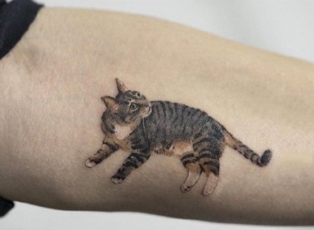 小猫咪纹身  设计感十足的小猫咪纹身图片