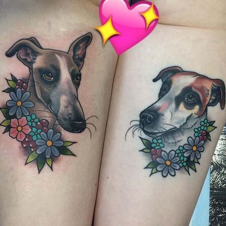 动物纹身图片 各部位彩色chool纹身动植物纹身图片