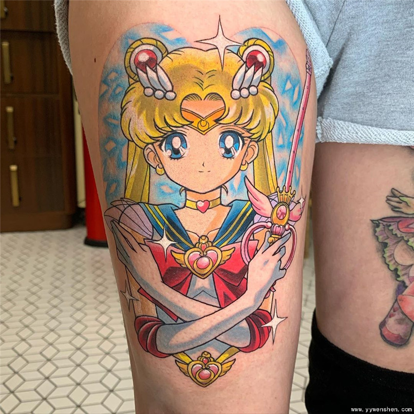 宅男纹身师Kimberly Wall的美少女战士Sailor Moon动漫纹身图片集