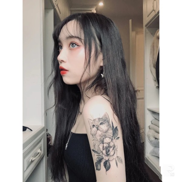 一组萌化人心的猫咪纹身图片