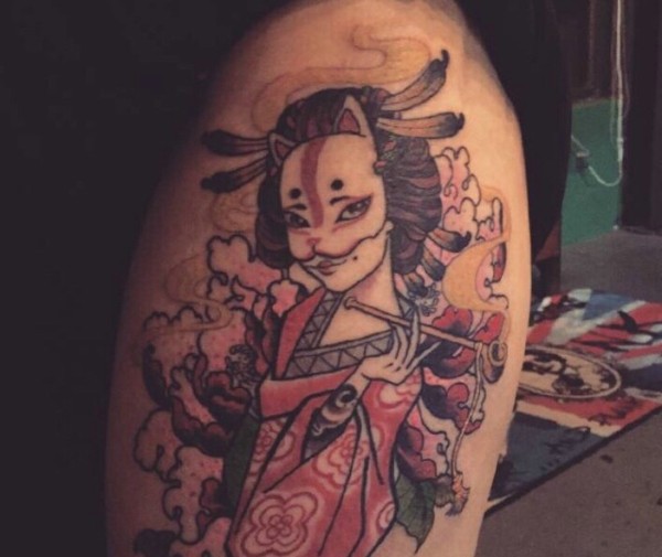 一枚古代美女手臂纹身亮瞎眼