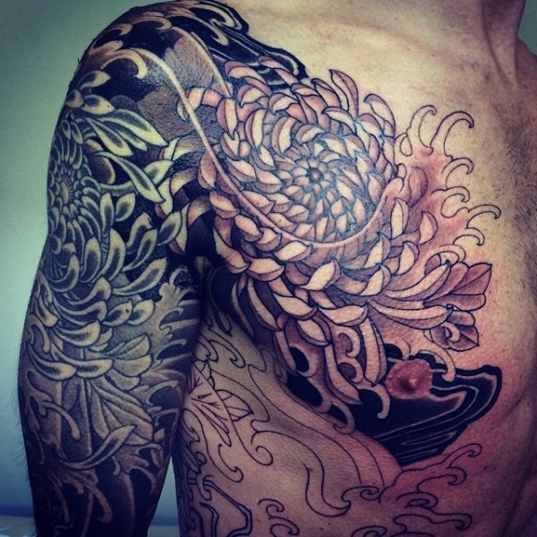 日本 宫藏刺青 （MIYAZO TATTOO）的半甲纹身作品图7