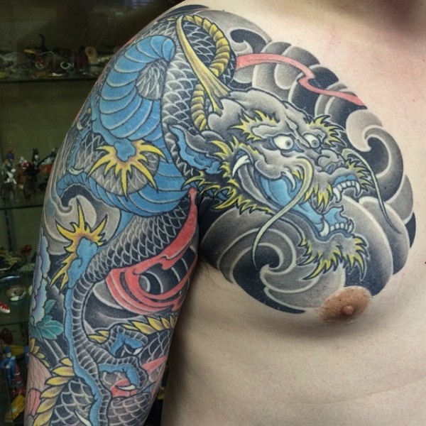 日本 宫藏刺青 （MIYAZO TATTOO）的半甲纹身作品图2