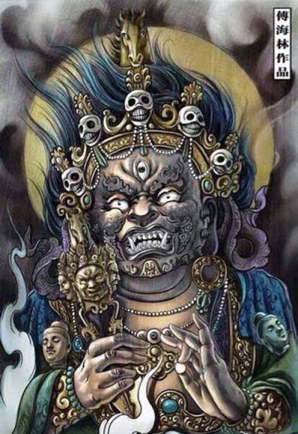 纹身不动明王画稿欣赏图7