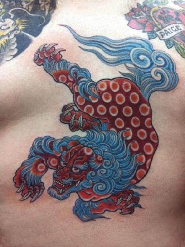 经典中国狮纹身图2