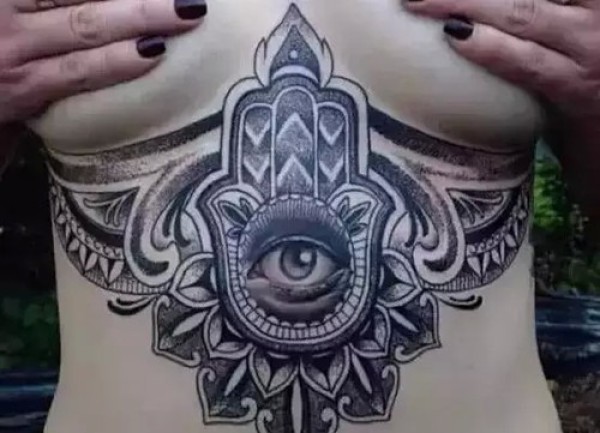 神秘的护身符之法蒂玛之手纹身