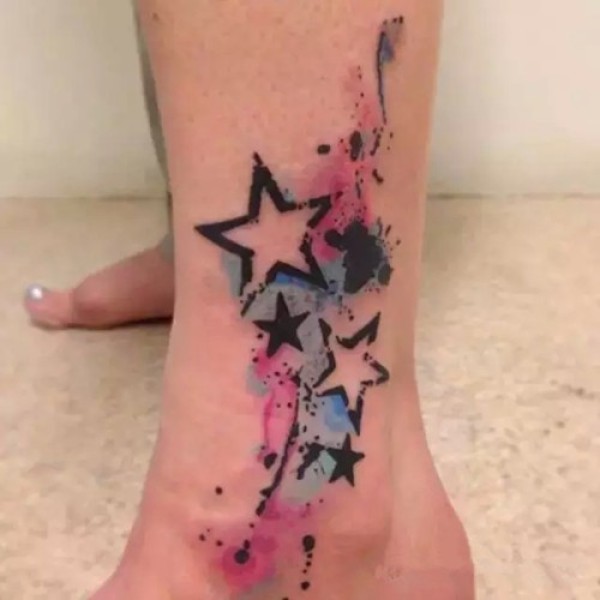 送给星星控的脚部纹身图2
