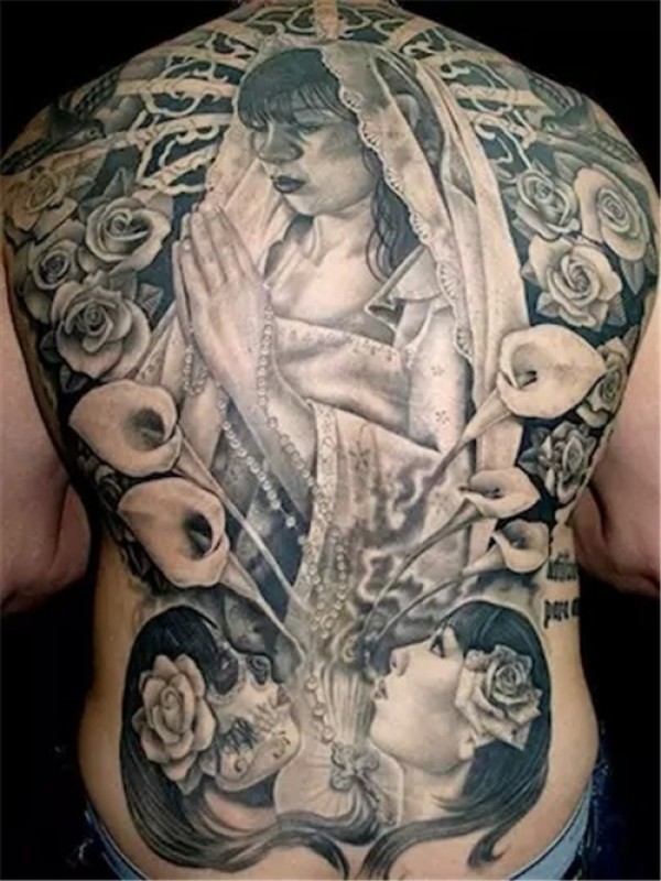 欧美满背纹身作品欣赏图5