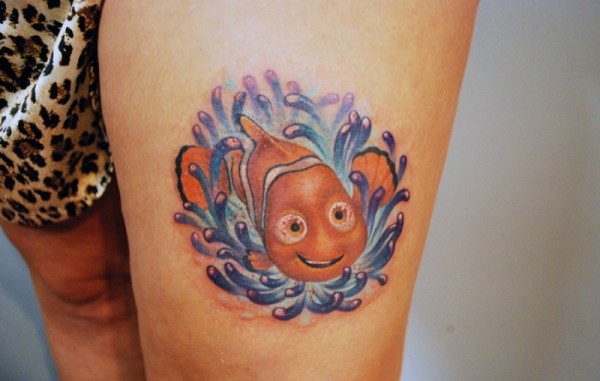 小丑鱼尼莫纹身图片Nemo tattoo