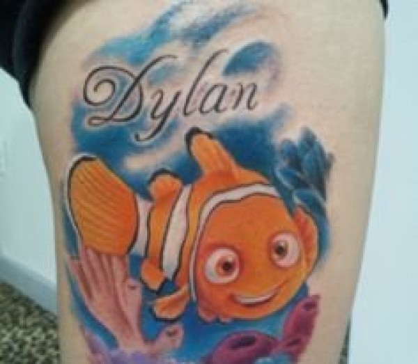 小丑鱼尼莫纹身图片Nemo tattoo