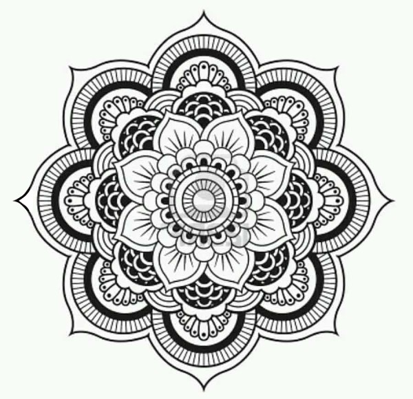 多款黑色线条素描文艺唯美经典梵花纹身手稿
