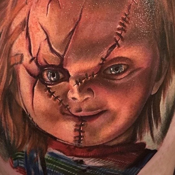 鬼娃娃纹身 多款恐怖纹身素描鬼娃娃纹身图片