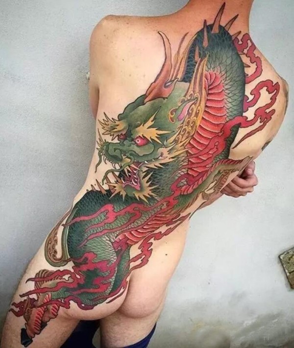 三十多款不同部位彩绘麒麟纹身