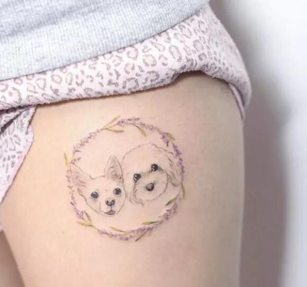 狗狗纹身 哪一款设计是你喜爱的