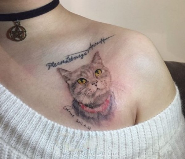 小猫咪纹身  设计感十足的小猫咪纹身图片