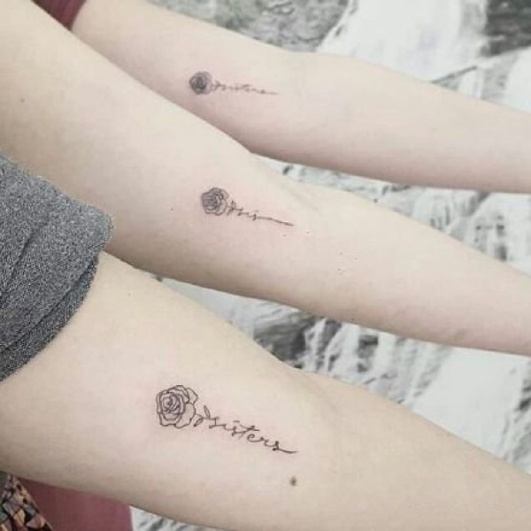 适合闺蜜和姐妹的小清新女生纹身图片
