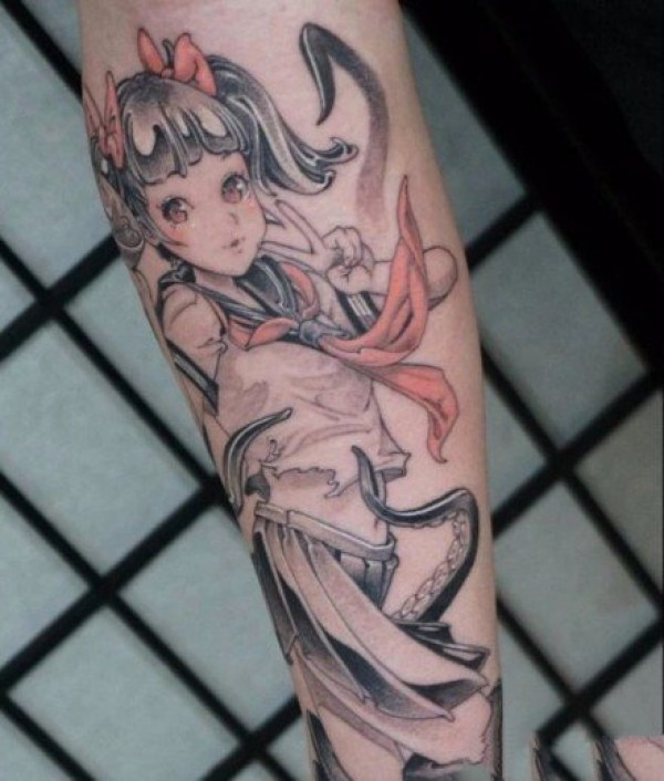 一组动漫二次元萝莉纹身作品