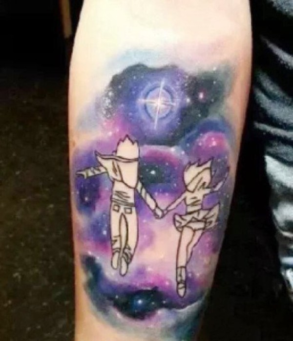 梦幻星空主题的一组科幻星空纹身图片