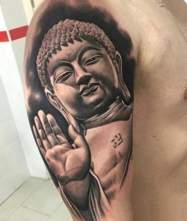 庄重的一组如来佛祖纹身图片作品