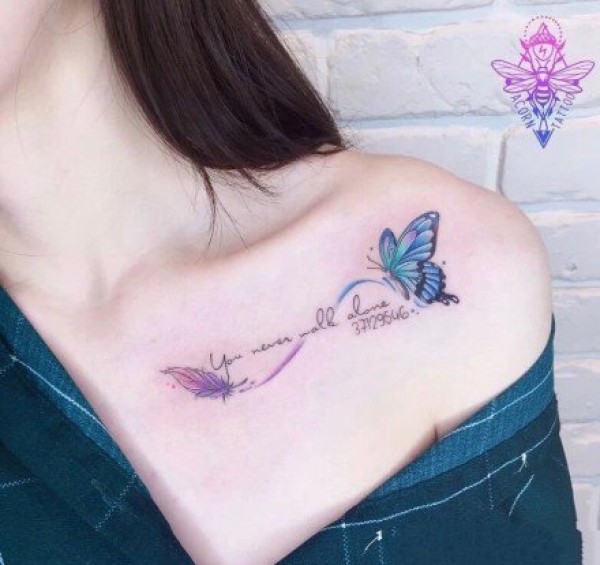 适合女生的好看淡雅清新纹身作品