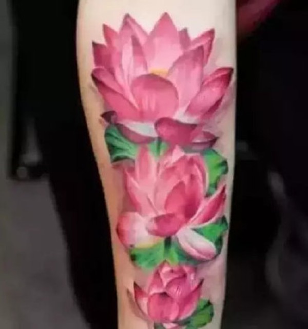 超漂亮的9张莲花纹身图片作品