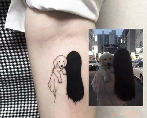 相片纹身 27款把相片转化成简笔画的纹身图片作品