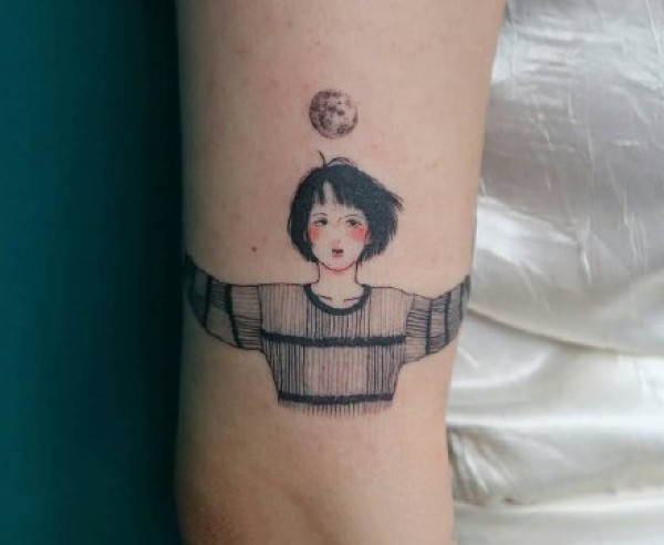 很可爱的一组卡通时尚小女孩纹身图片