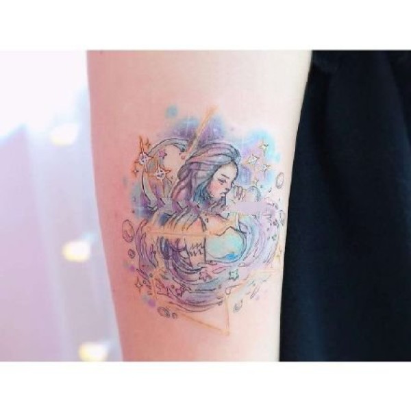 水瓶座纹身  9款十二星座之水瓶座的纹身图片