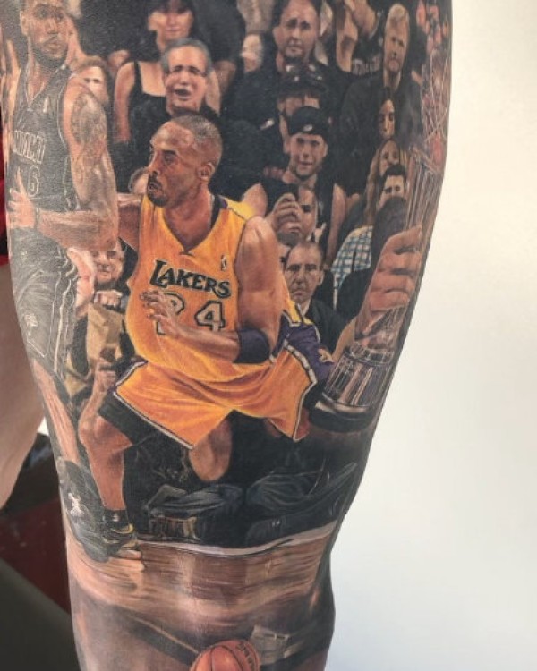 詹姆斯纹身 nba球星詹姆斯的真爱铁粉纹身作品