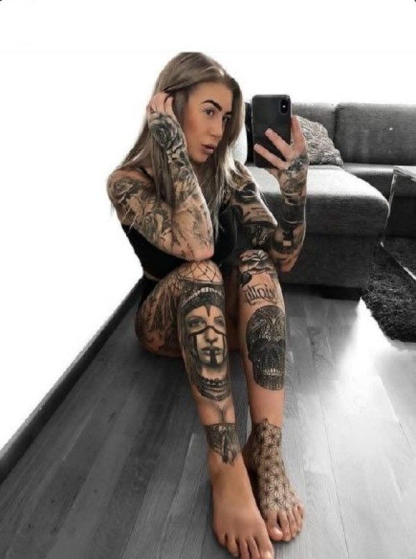 性感纹身美女图片 一组ins上的tattoo girl美女图片