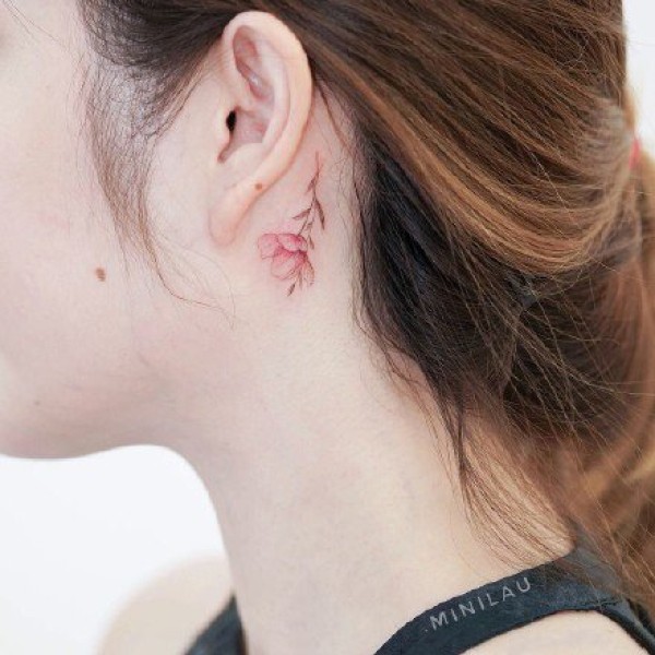 女生粉色纹身 9组适合女生粉色系小清新纹身图片