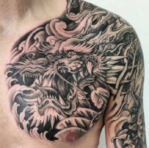 男性传统的几款半甲纹身作品