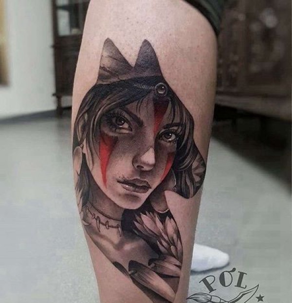 卡通小腿英雄联盟狂野女猎手纹身图片