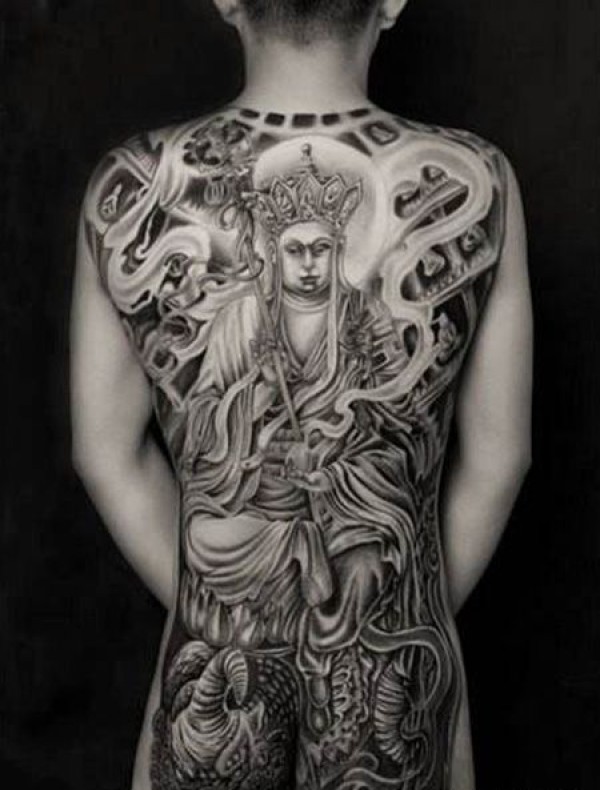全身个性的地藏王纹身图片
