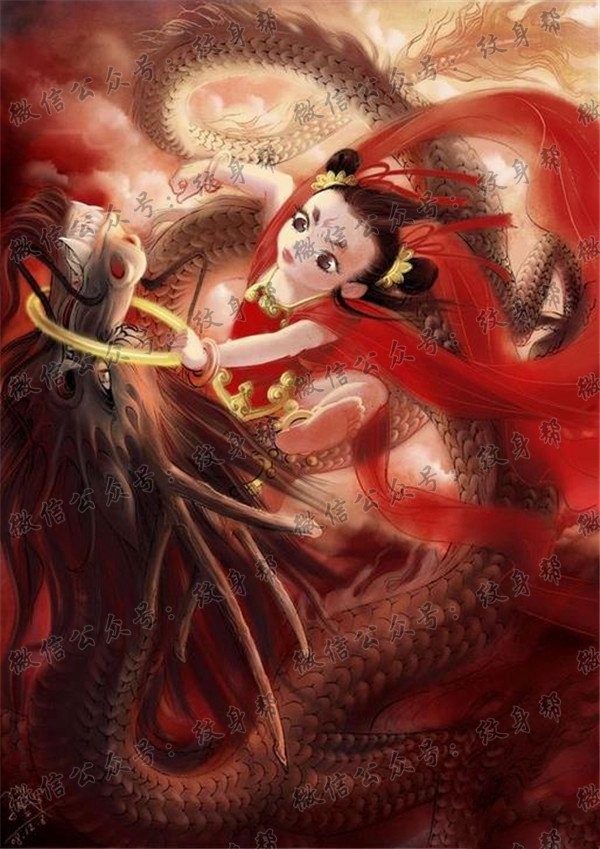 一款适合纹满背的哪吒纹身图片
