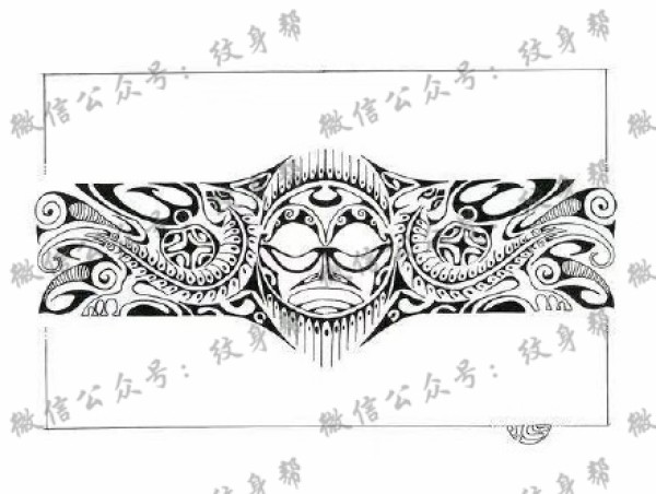 一组12张适合臂环的纹身手稿欣赏