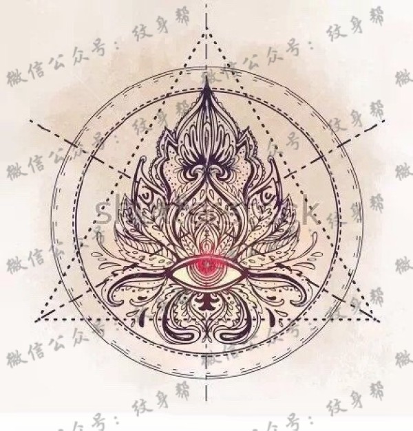 19张一组上帝之眼纹身手稿图案素材