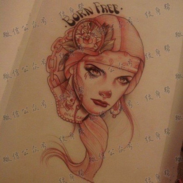 漂亮的美女纹身图片