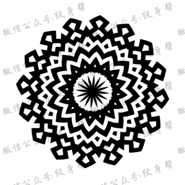 曼陀罗点刺梵花_100张曼陀罗点刺梵花纹身手稿图案