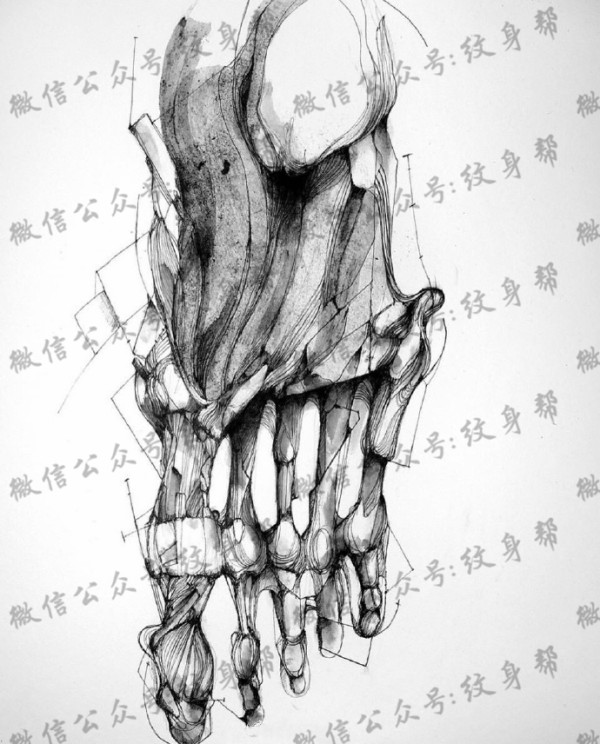 创意暗黑设计稿--一组27张国外优秀的暗黑纹身手稿图案