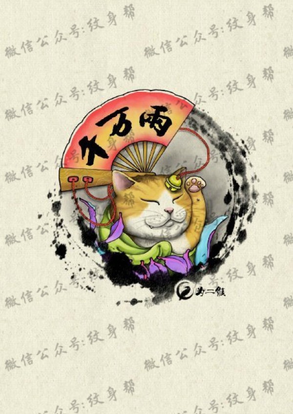 可爱的猫咪纹身图片