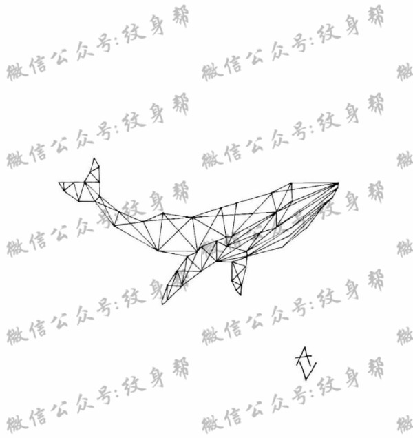 几张超简约线条动植物纹身手稿图案