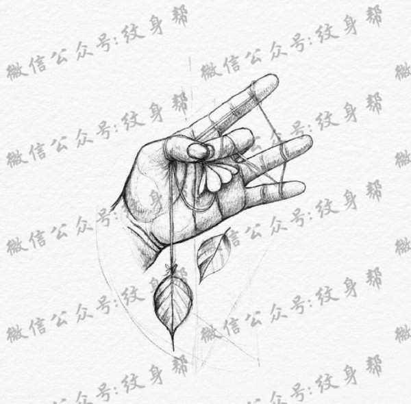 简约纹身手稿_一套18张创意简约小清新的纹身手稿素材