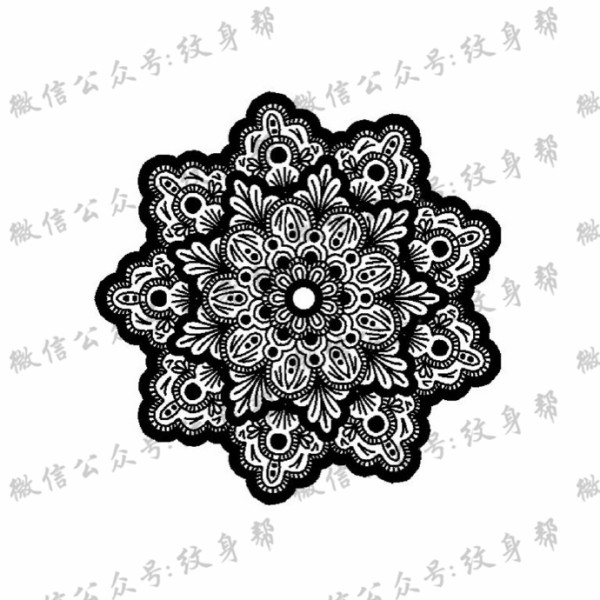 曼陀罗点刺梵花_100张曼陀罗点刺梵花纹身手稿图案
