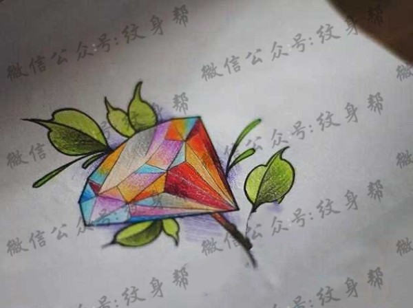 手稿钻石数字纹身图片