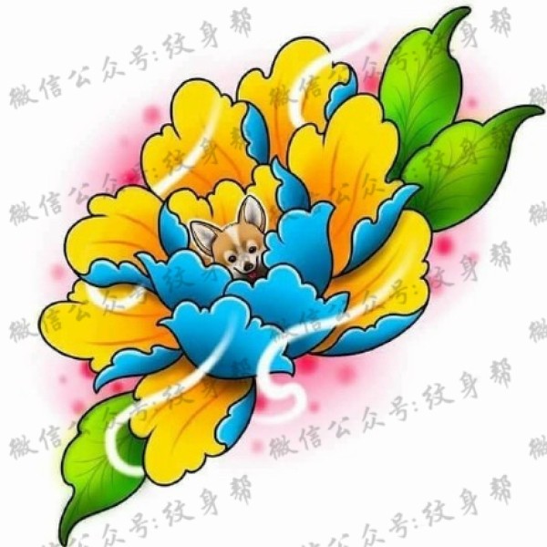 传统花卉纹身手稿_21张传统的纹身花卉手稿图案图片