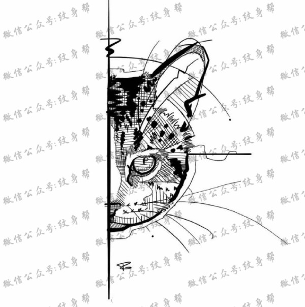 创意动物手稿_一套27张优秀的动物创意纹身手稿图案