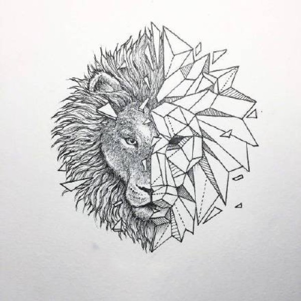 35张几何动物碎片风纹身手稿图案--来自菲律宾插画师kerby rosanes